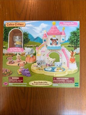 Calico Critters Nursery Sandbox & Pool Accessory Set- includes elephant NEW